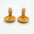 CC Logo Circle Clip-On Earrings Metal Gold-Tone Metal