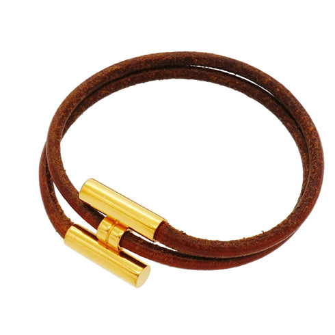 Bracelet Gold and Leather