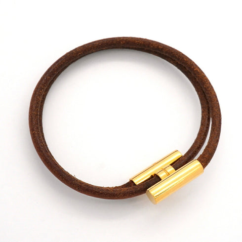 Bracelet Gold and Leather
