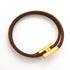 Bracelet Gold and Leather