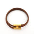 Bracelet Gold and Leather
