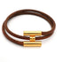 Bracelet Gold and Leather