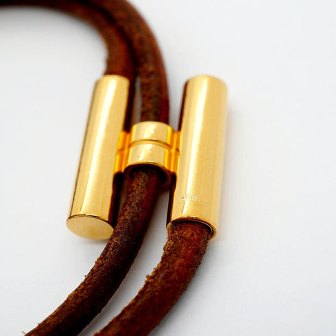 Bracelet Gold and Leather