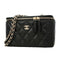Classic Vanity Case with Chain Quilted Caviar Small