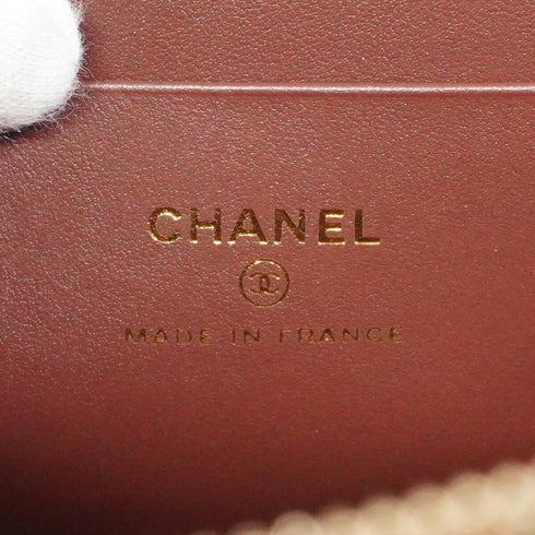 Classic Vanity Case with Chain Quilted Caviar Small