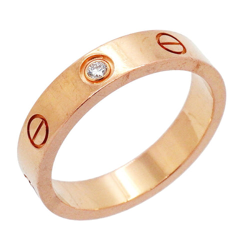 Mini Love Ring 18K Rose Gold and Diamond