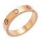 Mini Love Ring 18K Rose Gold and Diamond