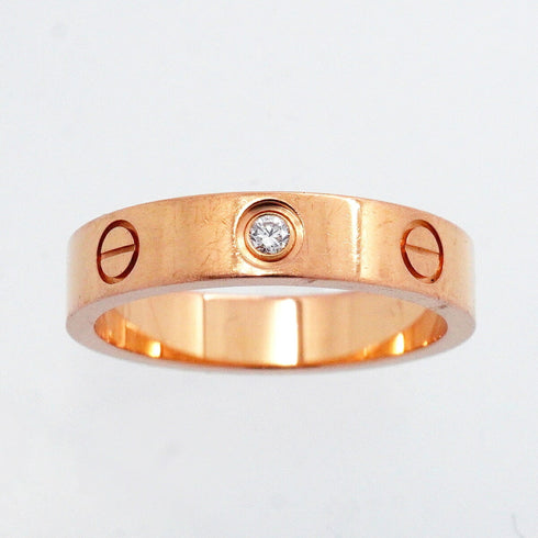 Mini Love Ring 18K Rose Gold and Diamond