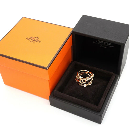 Chaine d'Ancre Chaos Ring 18K Rose Gold with Diamond
