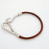 Jumbo Hook Bracelet Leather and Metal