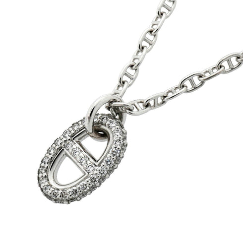 Pendant Necklace 18K White Gold with Diamond