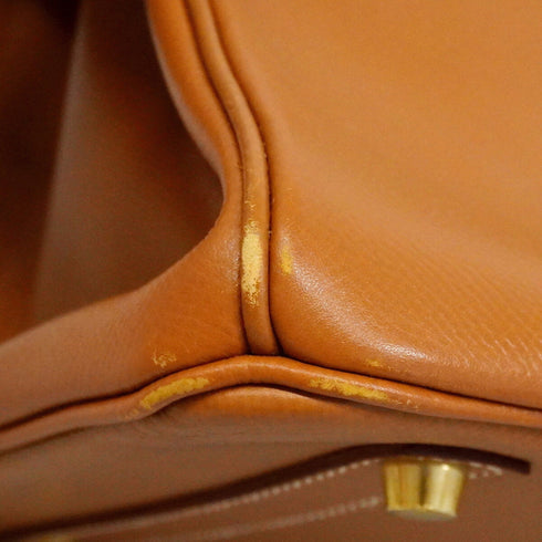 Birkin Handbag Brown Epsom with Gold Hardware 35