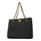 Classic CC Shopping Tote Quilted Caviar Large