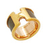 Olympe GM Ring Gold and Leather