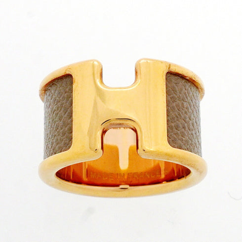 Olympe GM Ring Gold and Leather