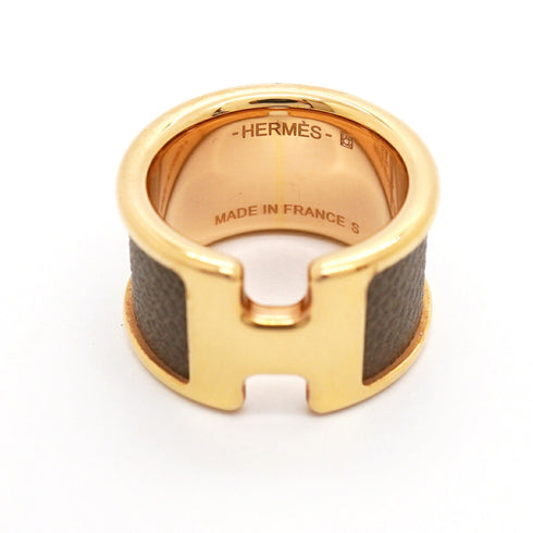 Olympe GM Ring Gold and Leather
