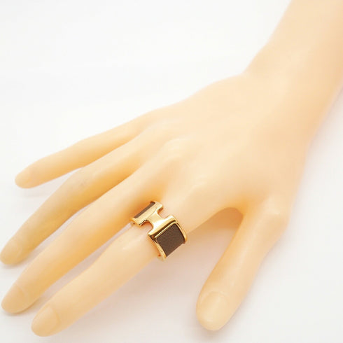 Olympe GM Ring Gold and Leather