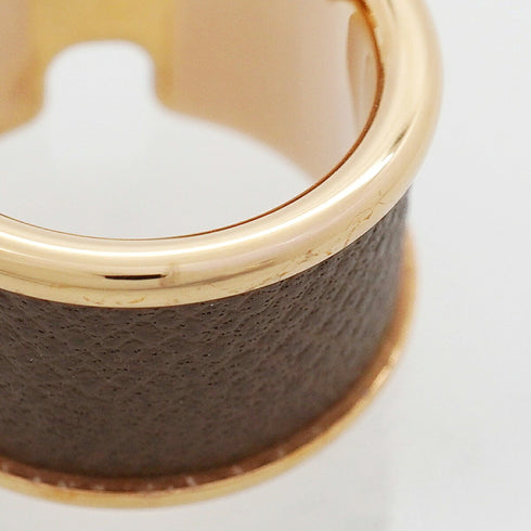 Olympe GM Ring Gold and Leather