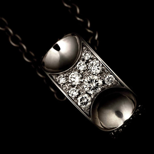 Empreinte Pendant Necklace 18K White Gold with Diamond