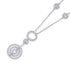 Astrale Cerchi Pendant Necklace 18K White Gold with Diamond