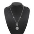 Astrale Cerchi Pendant Necklace 18K White Gold with Diamond