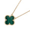 Alhambra Pendant Necklace 18K Yellow Gold and Malachite