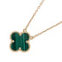 Alhambra Pendant Necklace 18K Yellow Gold and Malachite