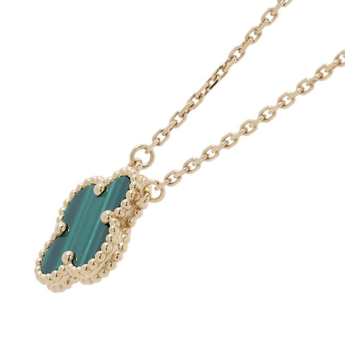 Alhambra Pendant Necklace 18K Yellow Gold and Malachite
