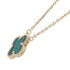 Alhambra Pendant Necklace 18K Yellow Gold and Malachite