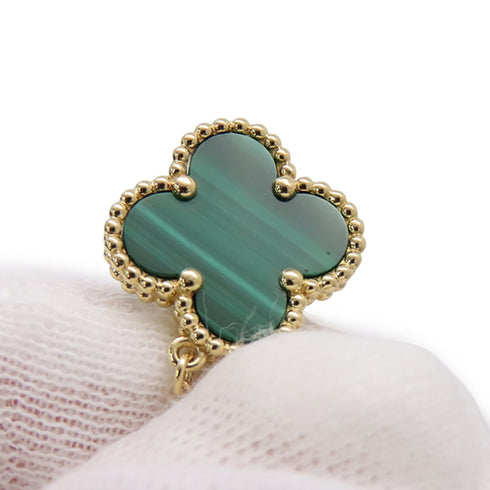 Alhambra Pendant Necklace 18K Yellow Gold and Malachite