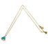 Diva's Dream Pendant Necklace 18K Yellow Gold with Turquoise and Diamond