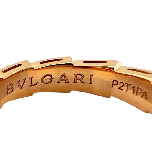 Serpenti Viper Ring 18K Rose Gold with Diamonds