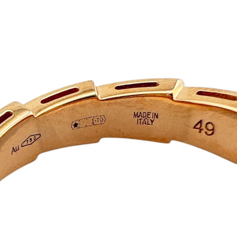 Serpenti Viper Ring 18K Rose Gold with Diamonds
