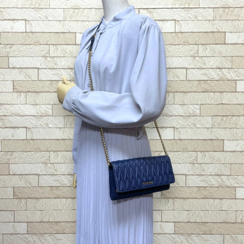 Flap Crossbody Bag Matelasse Leather Small