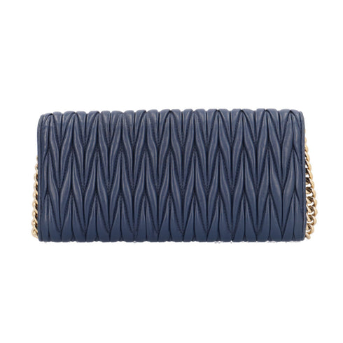 Flap Crossbody Bag Matelasse Leather Small