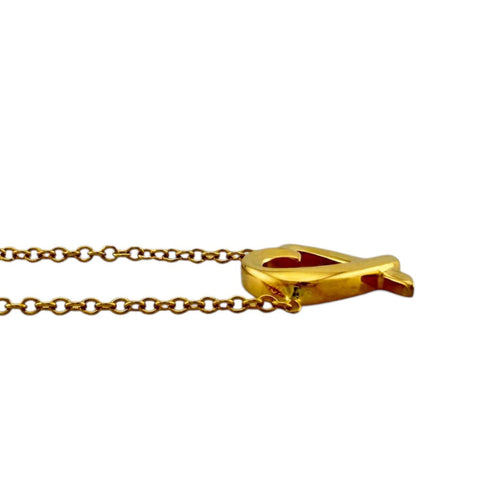 Loving Heart Pendant Necklace 18K Yellow Gold