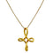 Infinity Cross Pendant Necklace 18K Yellow Gold