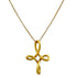Infinity Cross Pendant Necklace 18K Yellow Gold