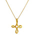 Infinity Cross Pendant Necklace 18K Yellow Gold