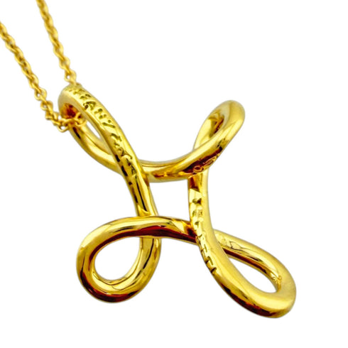 Infinity Cross Pendant Necklace 18K Yellow Gold