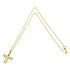 Infinity Cross Pendant Necklace 18K Yellow Gold