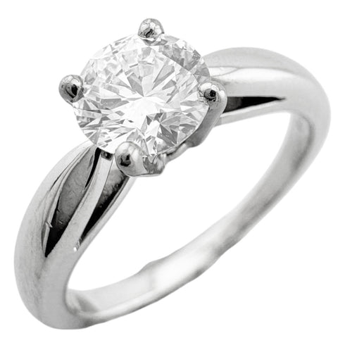 Bonheur Solitaire Ring Platinum