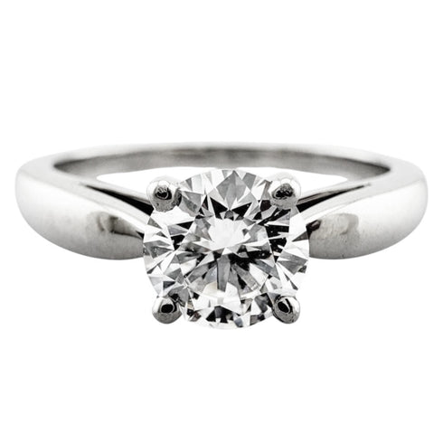 Bonheur Solitaire Ring Platinum
