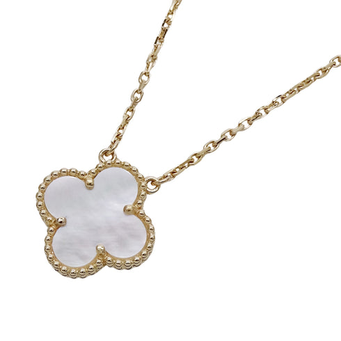 Vintage Alhambra Pendant Necklace 18K Yellow Gold