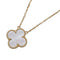 Vintage Alhambra Pendant Necklace 18K Yellow Gold