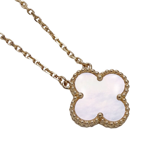 Vintage Alhambra Pendant Necklace 18K Yellow Gold