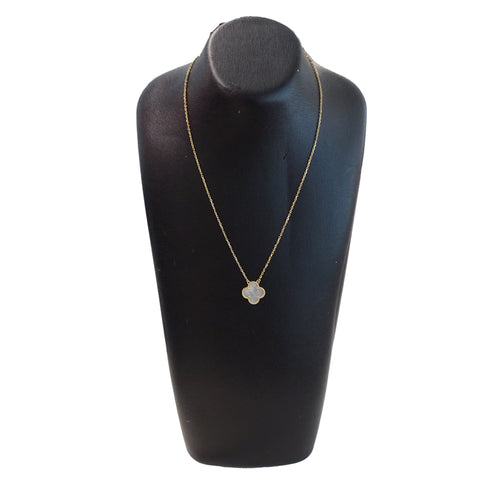 Vintage Alhambra Pendant Necklace 18K Yellow Gold