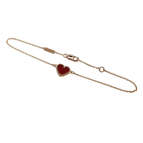 Sweet Alhambra Bracelet 18K Rose Gold and Carnelian