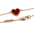 Sweet Alhambra Bracelet 18K Rose Gold and Carnelian