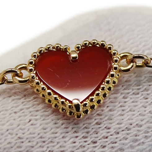 Sweet Alhambra Bracelet 18K Rose Gold and Carnelian
